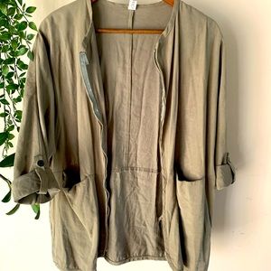 Story PRADA jacket, green army
